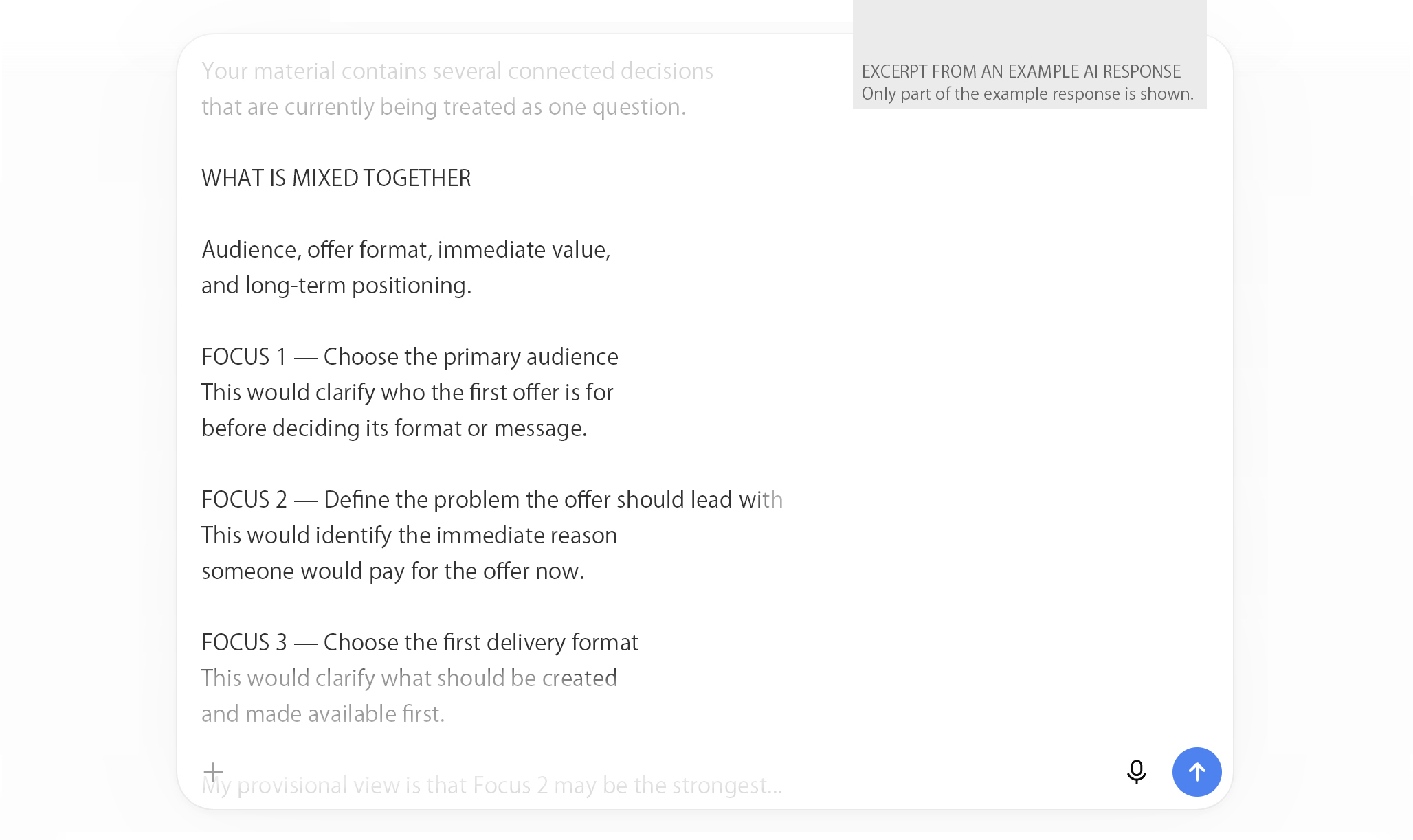 Excerpt from an example AI response
